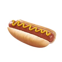 Hot dog with mustard