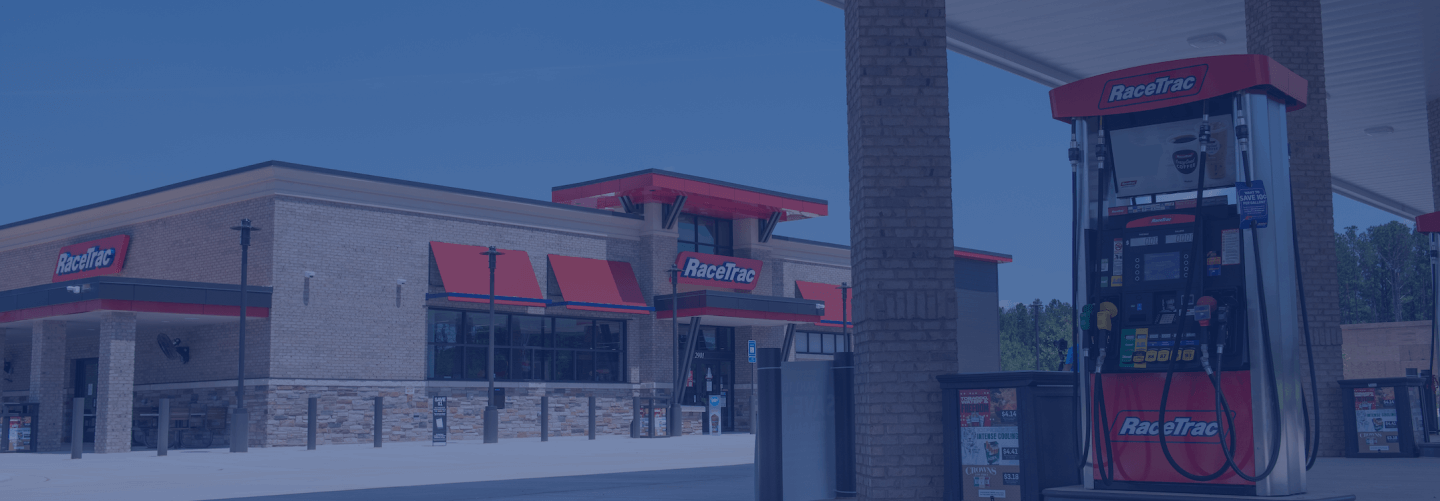 RaceTrac front of store and gas pump