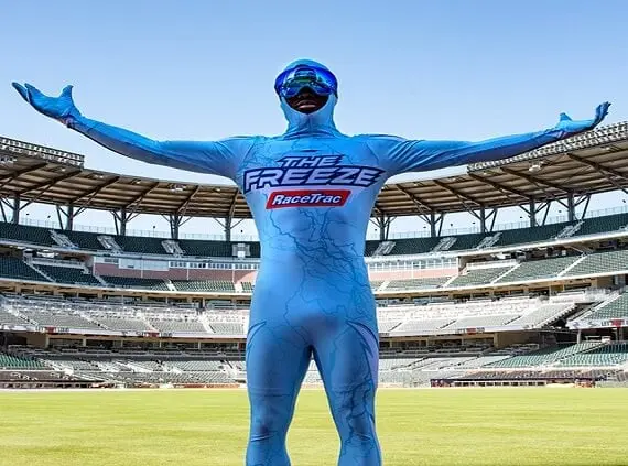 RaceTrac's beat the freeze mascot