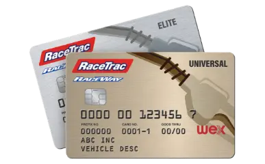 RaceTrac and RaeWay silver Elite card and gold Universal card