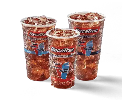 Small, medium, and large fountian drinks