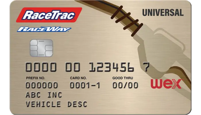 Gold RaceTrac and RaceWay Universal card