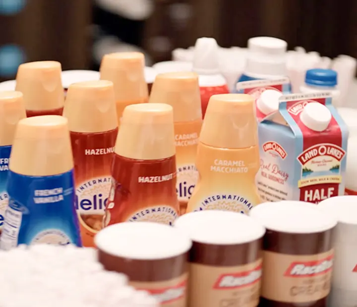 Coffee creamers at RaceTrac