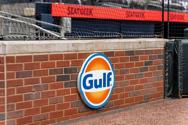 Gulf sign at the Braves home plate