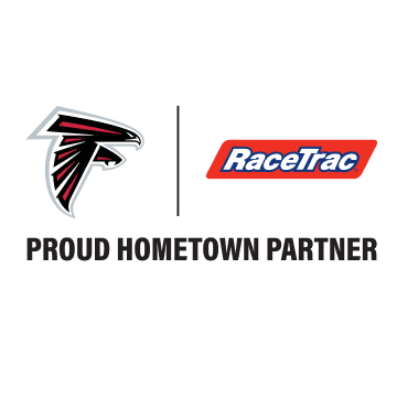 RaceTrac and Falcons logos