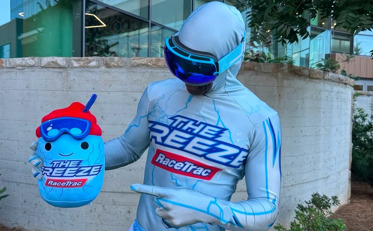 The Freeze with a RaceTrac slushie pillow