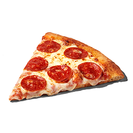 Hot pepperoni pizza slice