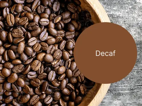 Decaf coffee beans